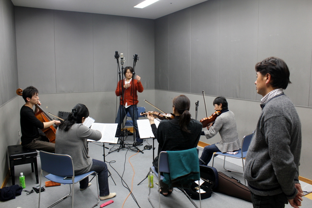 クラシックブドウ浜田農園のCD収録風景