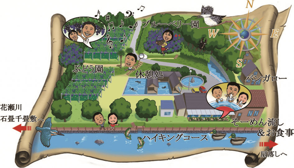 クラシックブドウ浜田農園の農園マップ